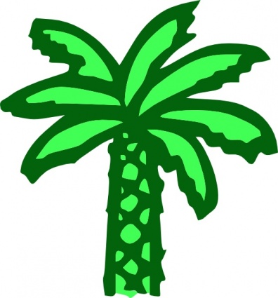 Cartoon Green Palm Tree clip art vector, free vector images