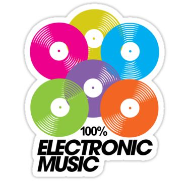 100% Electronic Music" Stickers by DropBass | Redbubble