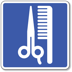 Barber Shop and Beauty Salon Symbol Sign - 8x8 | STOPSignsAndMore.com