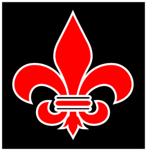 Red And White Fleur De Lis clip art - vector clip art online ...