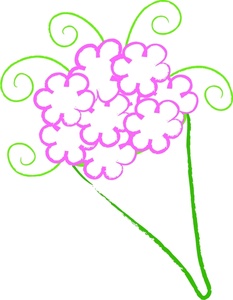 Bouquet Clipart Image - Simple Bouquet of Flowers