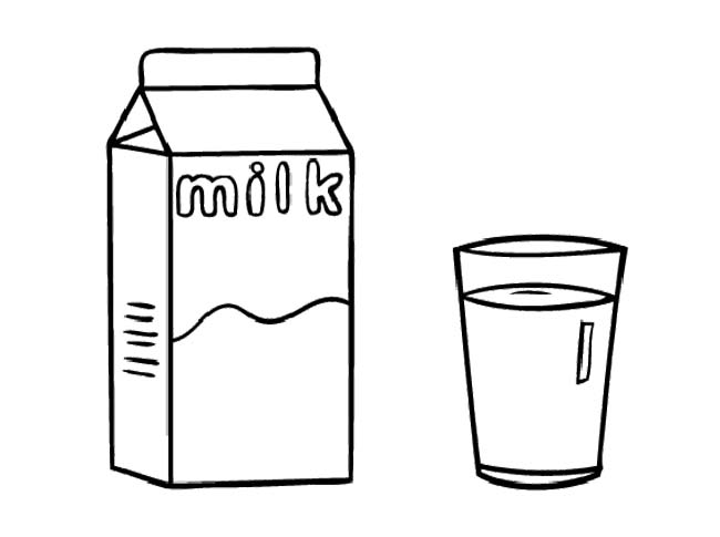 glass of milk clipart Colouring Pages