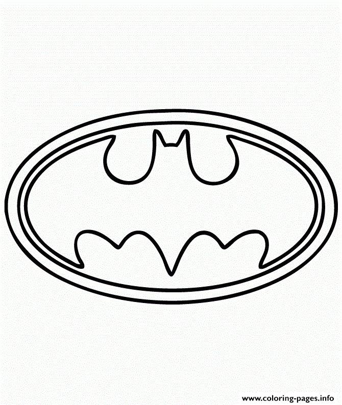 Batman Symbol Coloring Pages - CartoonRocks.com