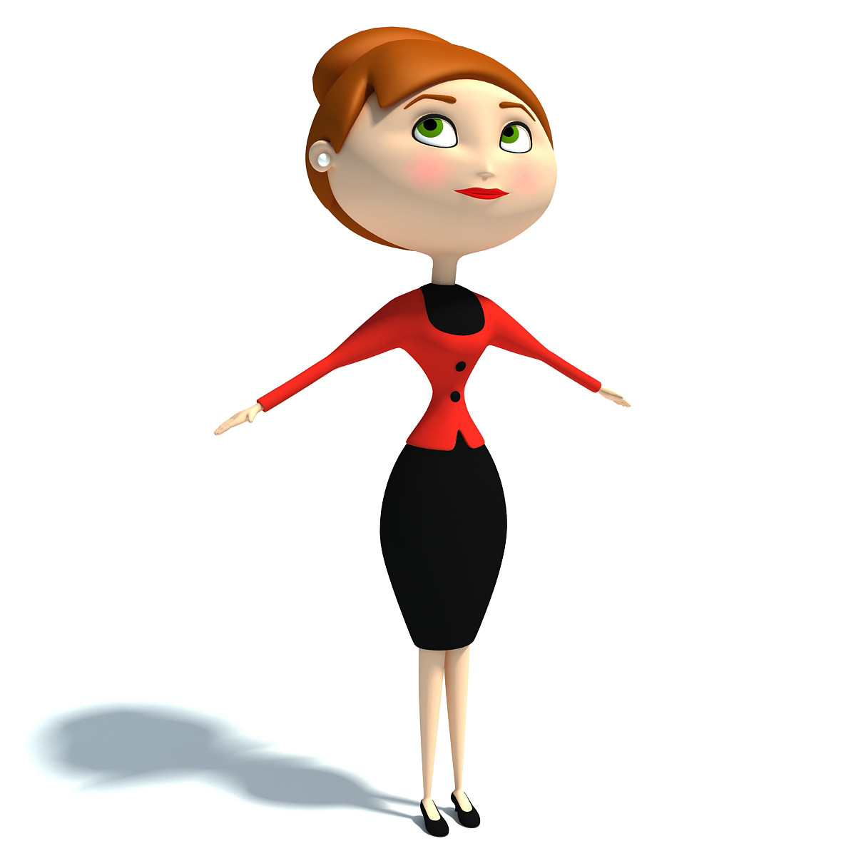 Searched 3d models for Rigged Cartoon Woman with Glasses