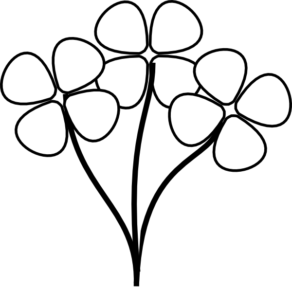 Flowers Clip Art Black And White - Tumundografico