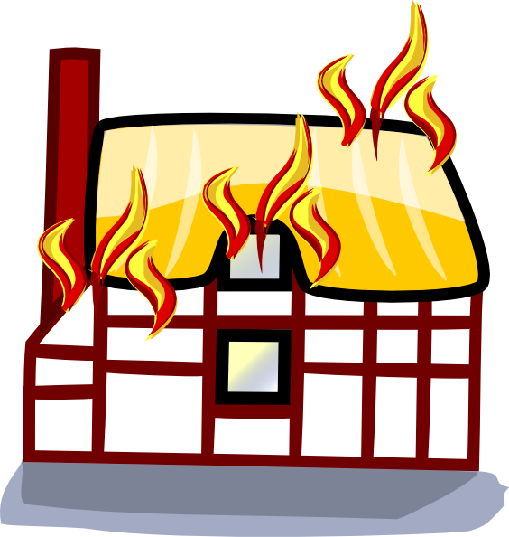 Burning House Cartoon