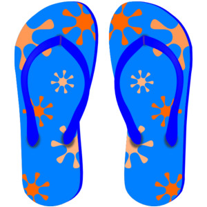 Blue Flip Flops clip art - Polyvore