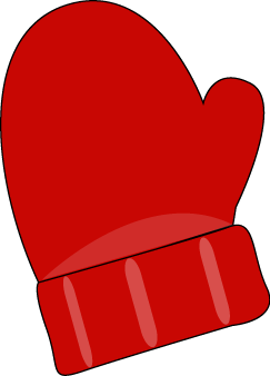 Red Single Mitten | Clip Art for Teachers and Scrapping | Pinterest