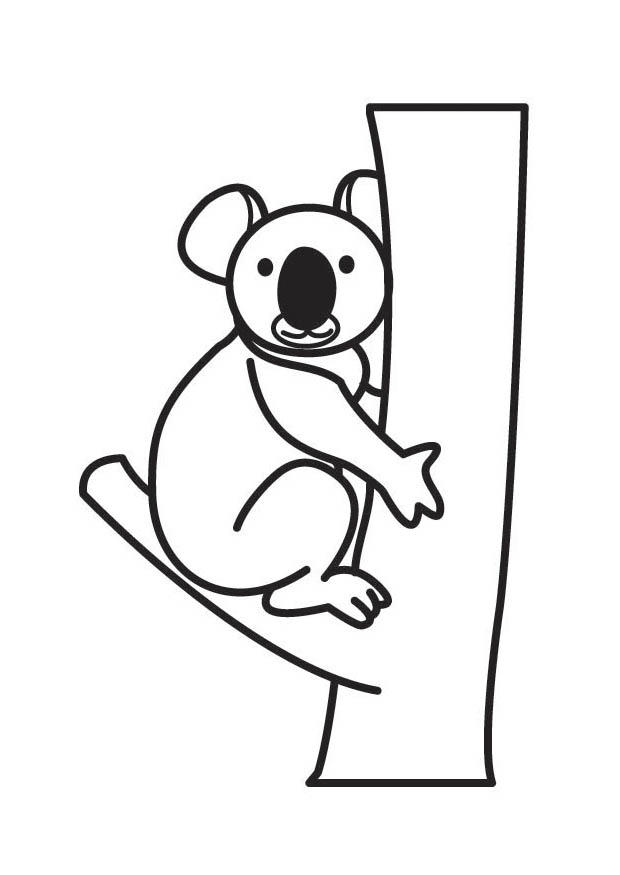 Dibujo para colorear koala - Img 17548