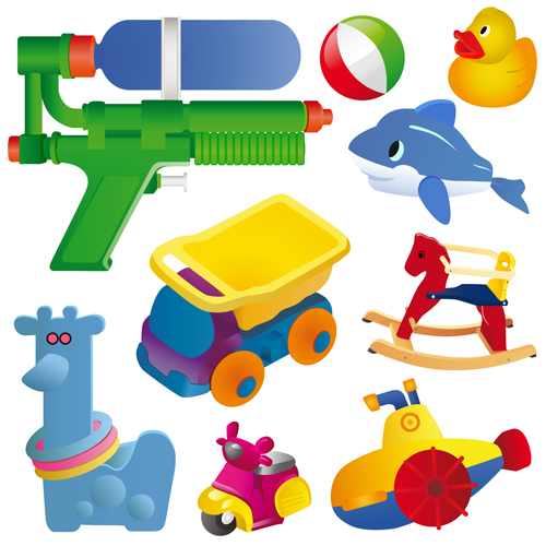 Different Baby Toys mix vector set 04 - Vector Life free download