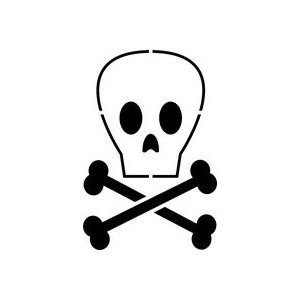 Skull And Bones Stencil - ClipArt Best