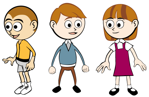 Free Cartoon Children Vector Art, vector image - 365PSD.com