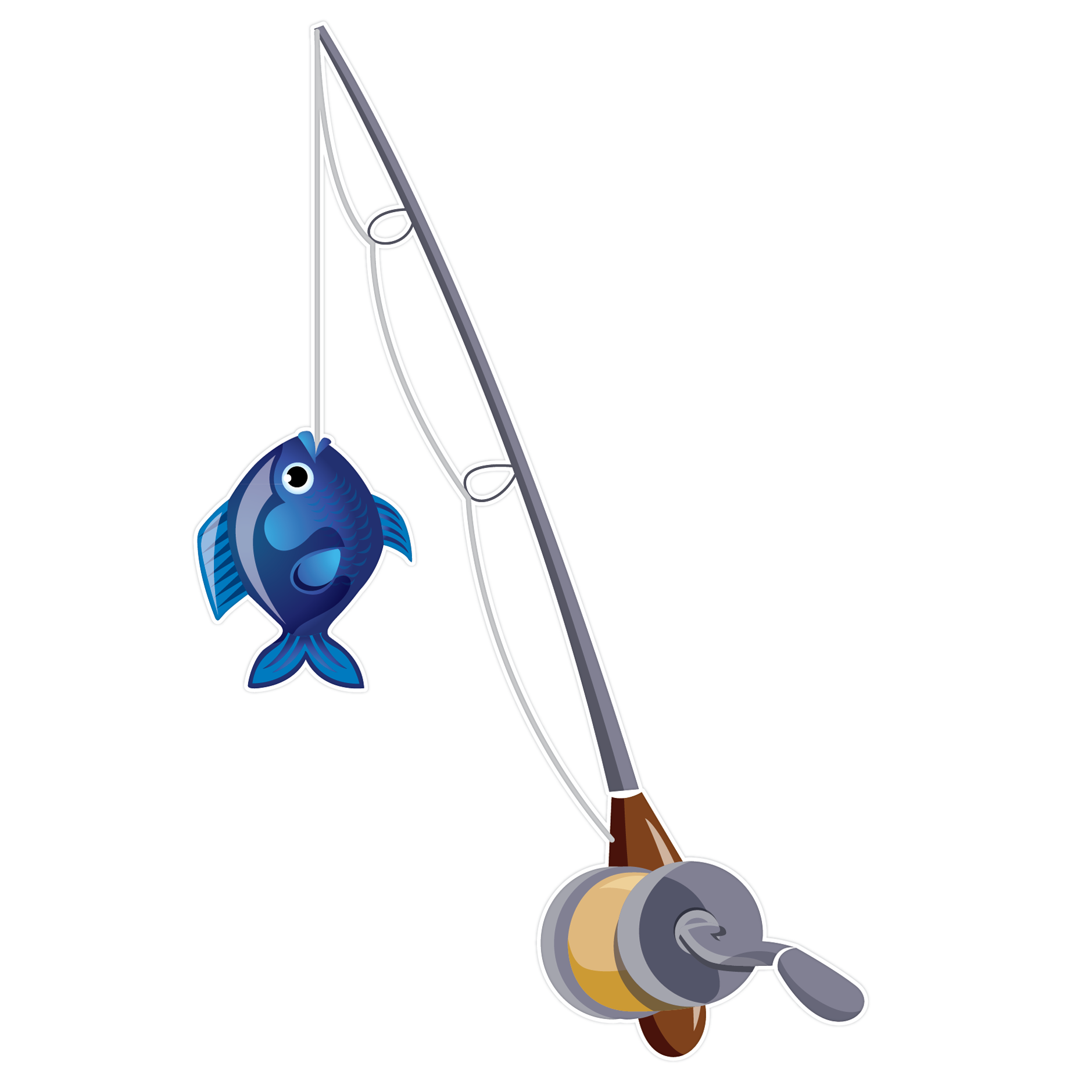 Fishing Rod With Fish Clipart