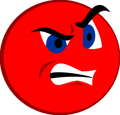 Clipart of angry face