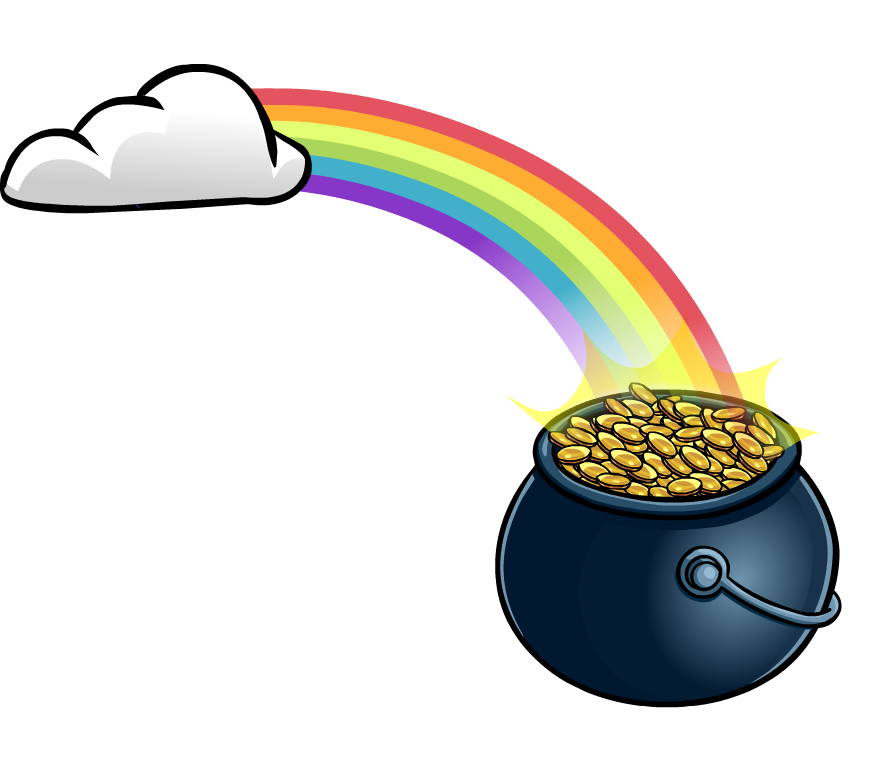 pot of gold clip art black and white