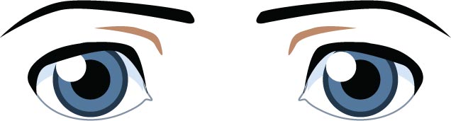 Eyes shapes vector cartoons