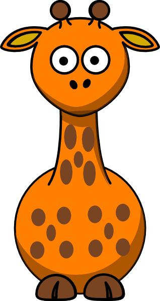 Orange Giraffe With 15 Dots Clip Art - vector clip ...