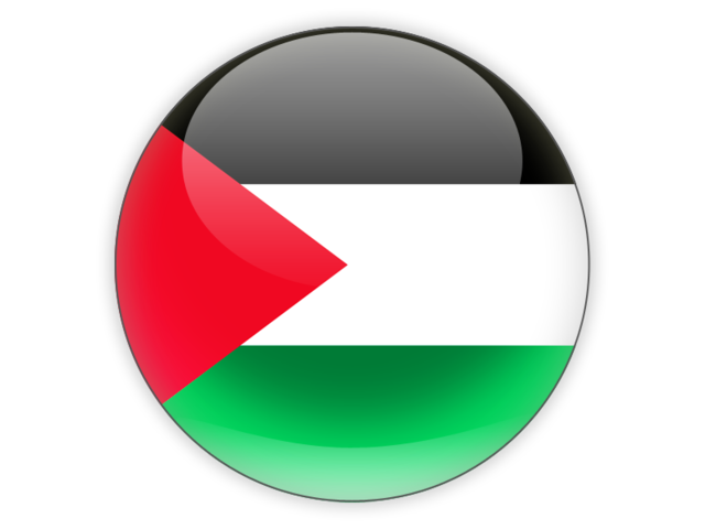 Round icon. Illustration of flag of Palestinian territories