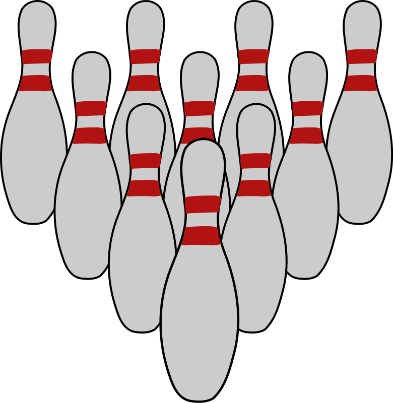 Bowling clipart image clip art 4 bowling pins - Cliparting.com