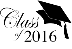 High school class of 2016 graduation clipart