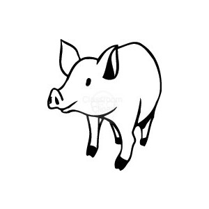 spanish food clipart black and white pig