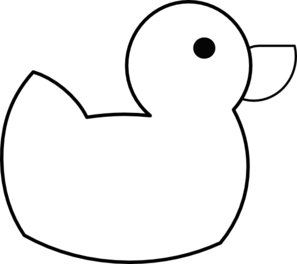 Rubber Duck Black And White Clipart