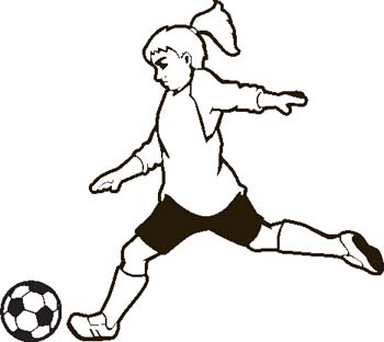 Girls soccer clipart