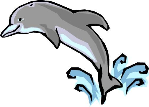 Dolphin jumping clipart