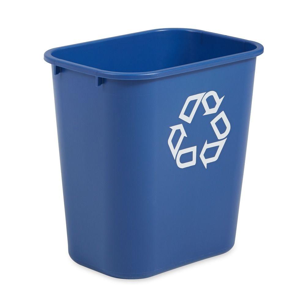 Rubbermaid Commercial Products 7 Gal. Deskside Recycling Trash ...