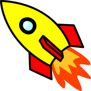 Rocket Black And White Clipart