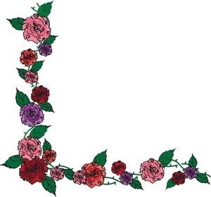 44+ Rose Corner Border Clipart