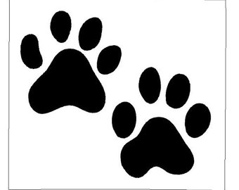 Paw print stencil | Etsy