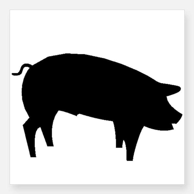 Pig Silhouette Bumper Stickers | Car Stickers, Decals, & More