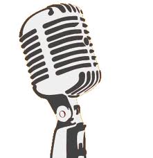 Black and white microphone clip art
