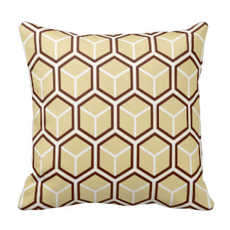 Honeycomb Pattern Pillows - Decorative & Throw Pillows | Zazzle