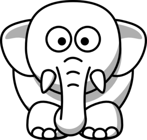 Elephant Face Clipart Outline