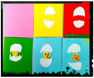 Crafts for Kids - Hatching Chicken Egg Easter Card