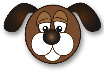Puppy face clipart with no ears