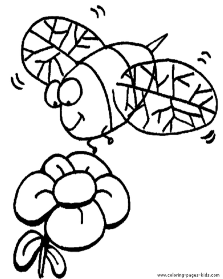 Bee Coloring Pages - Bees-On-The-Net