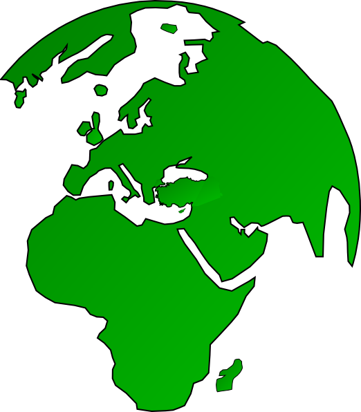 African Globe Map Green Clip Art - vector clip art ...