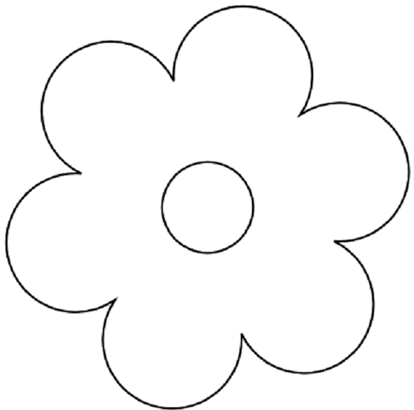 Flower Coloring Page Simple Flower Coloring Page For Kids Free ...