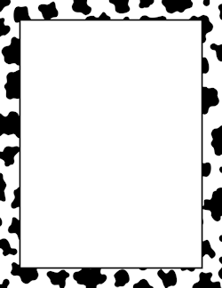 Cow Print Border Clipart