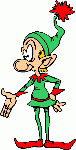 Elves With Reindeer Clipart