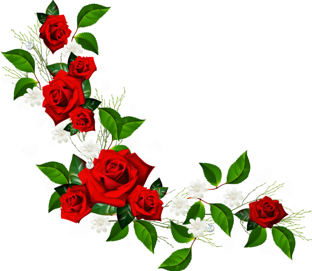 Horizontal flower border clipart