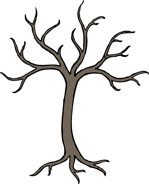 Dead tree outline clipart