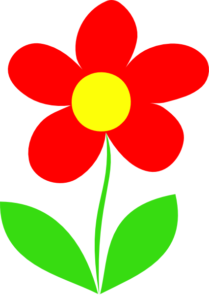 Clipart flower with stem