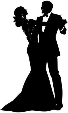 Cute couple dancing clipart