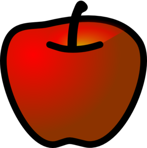 Red Apple 3 Clip Art - vector clip art online ...