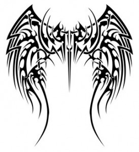 Angel Wings With Halo Tattoo - ClipArt Best