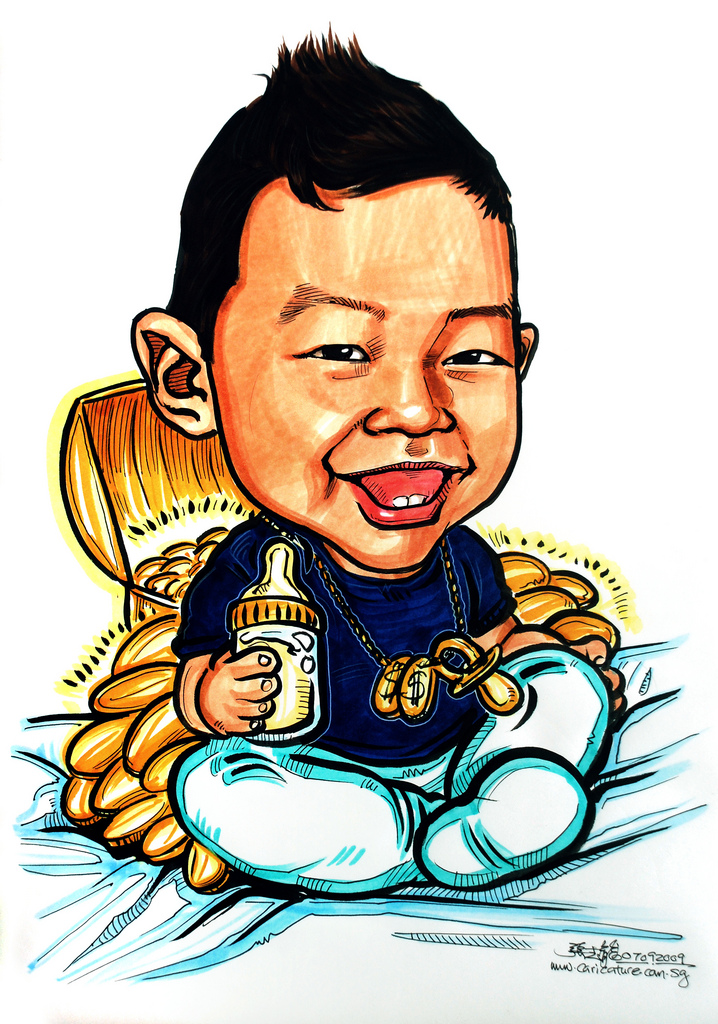 Caricature of a rich baby | website: www.portraitworkshop.co… | Flickr